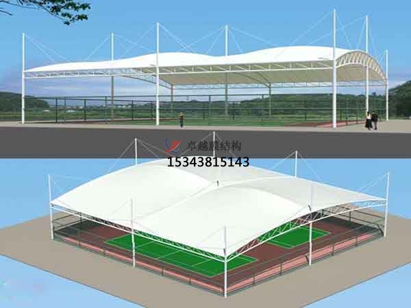 鷹潭市籃球場膜結(jié)構(gòu)罩棚【設計施工】