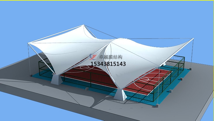 中牟體育館公園膜結構【看臺雨棚】門球場案例